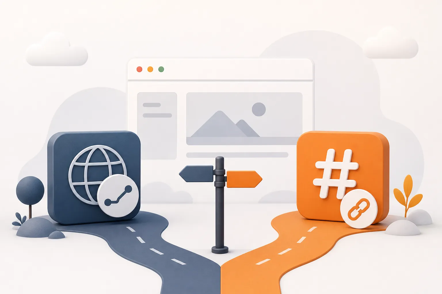 History api и hash routing &mdash; Нейтральный редакционный кадр статьи, общий для анонса и полного текста
